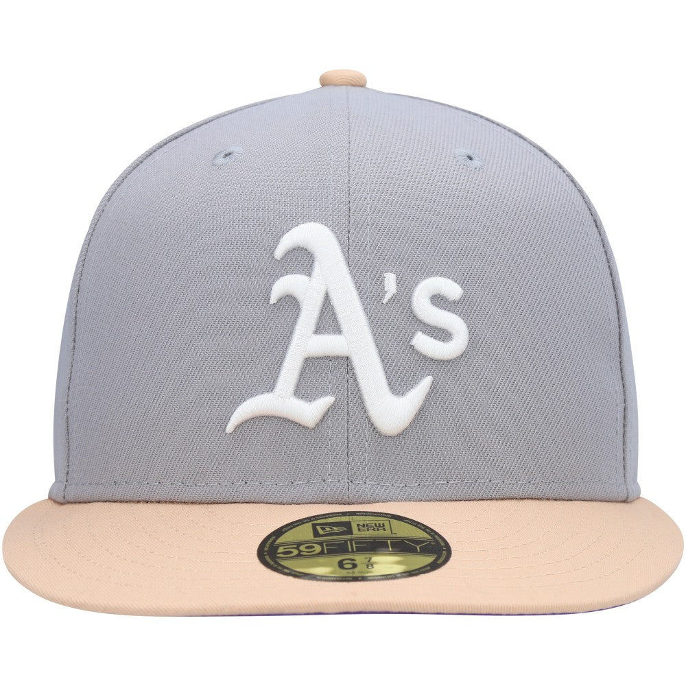 Athletics 1987 MLB All-Star Game Purple Undervisor 59FIFTY Fitted Hat - Gray/Peach | New Era