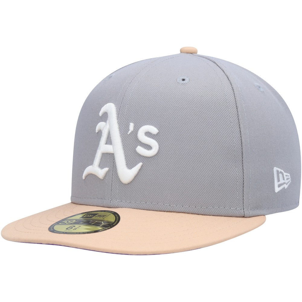 Athletics 1987 MLB All-Star Game Purple Undervisor 59FIFTY Fitted Hat - Gray/Peach | New Era