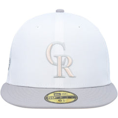 Colorado Rockies 2007 World Series Side Patch Undervisor 59FIFTY Fitted Hat - White/Gray | New Era