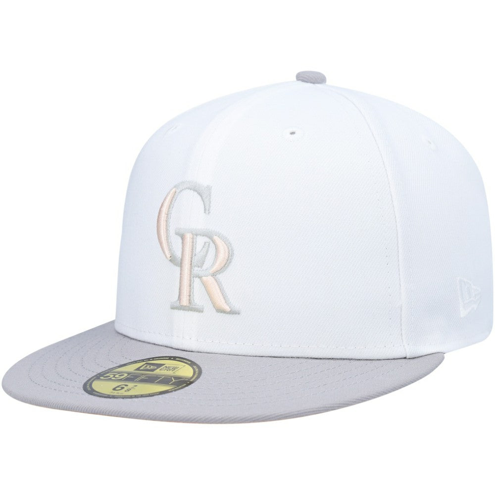 Colorado Rockies 2007 World Series Side Patch Undervisor 59FIFTY Fitted Hat - White/Gray | New Era