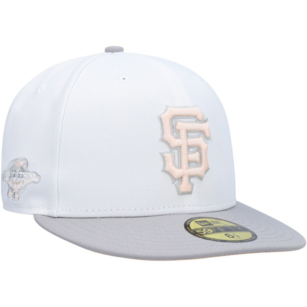 San Francisco Giants 2002 World Series Side Patch Undervisor 59FIFTY Fitted Hat - White/Gray | New Era