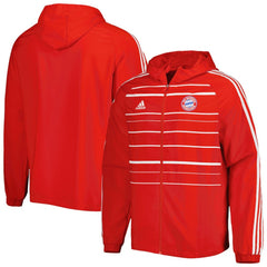Bayern Munich DNA Raglan Full-Zip Hoodie Windbreaker Jacket - Red | Adidas cheap
