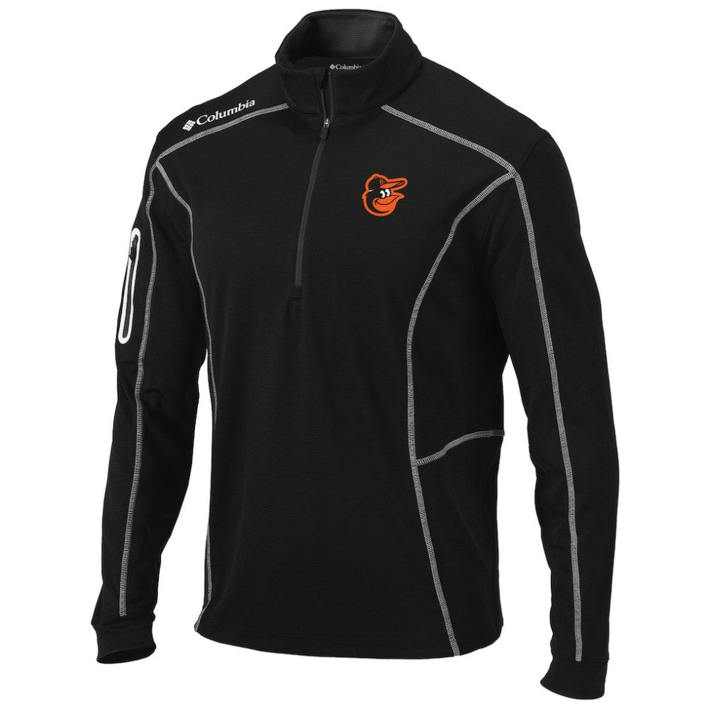 Baltimore Orioles Shotgun Omni-Wick Quarter-Zip Pullover Jacket - Black | Columbia