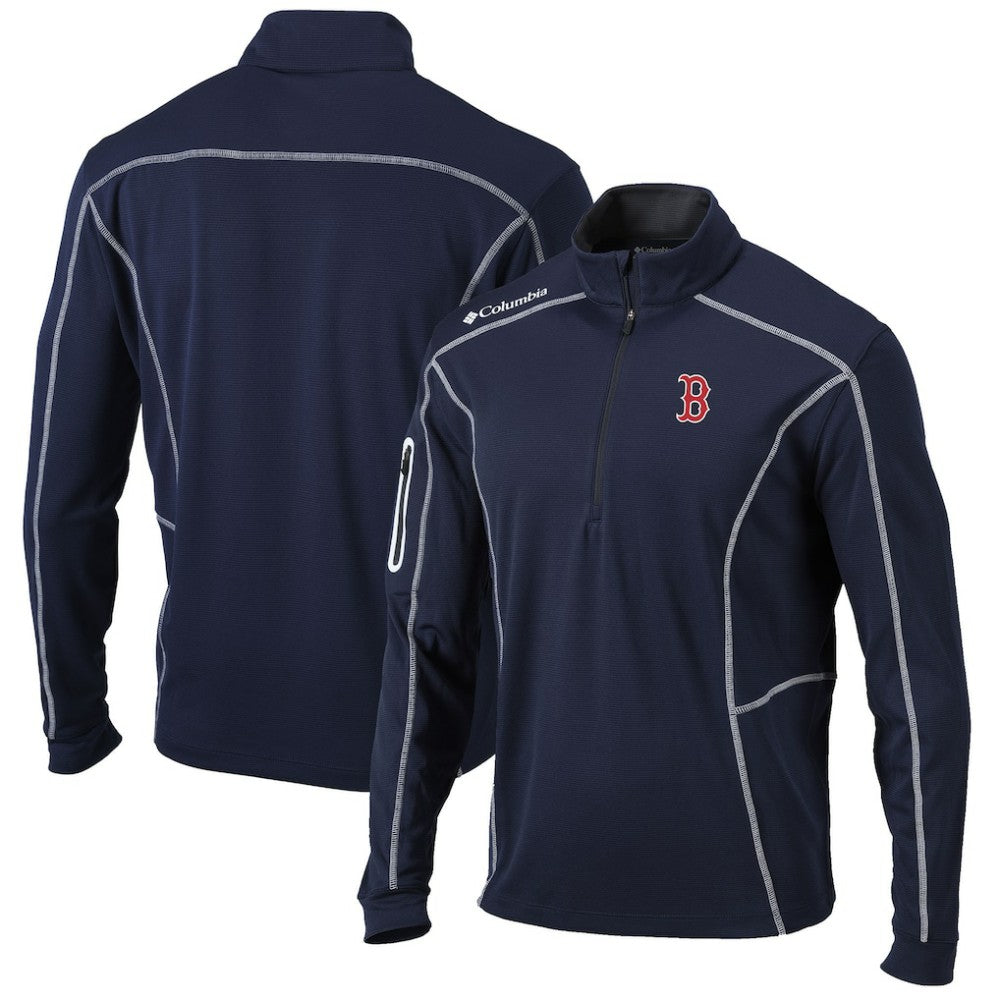Boston Red Sox Shotgun Omni-Wick Quarter-Zip Pullover Jacket - Navy | Columbia