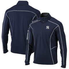 New York Yankees Shotgun Omni-Wick Quarter-Zip Pullover Jacket - Navy | Columbia