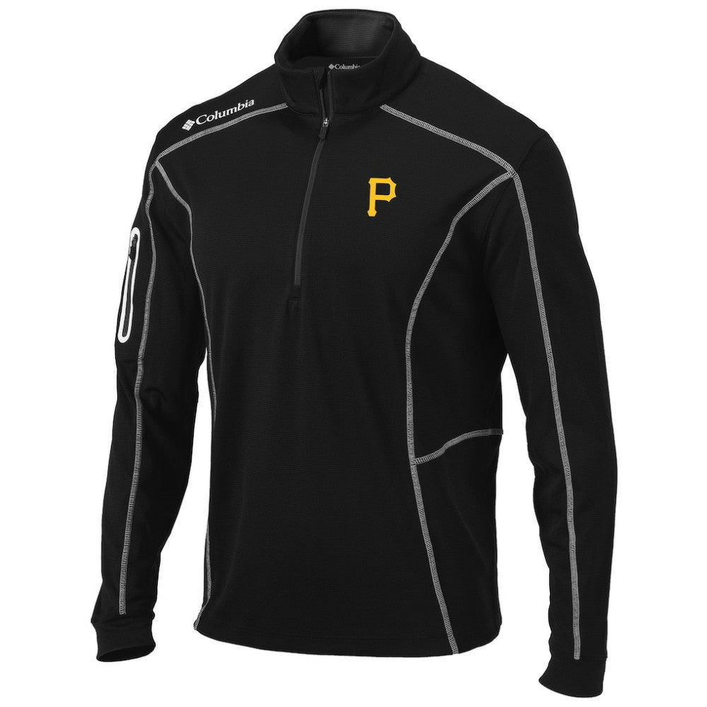 Pittsburgh Pirates Shotgun Omni-Wick Quarter-Zip Pullover Jacket - Black | Columbia