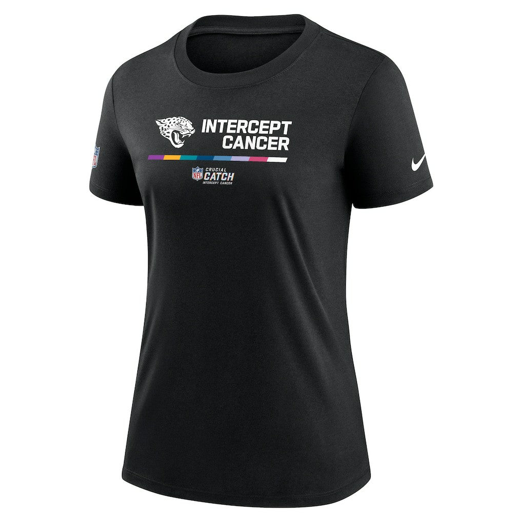 Jacksonville Jaguars Women's NFL Crucial Catch Performance T-Shirt - Black | Nike sale