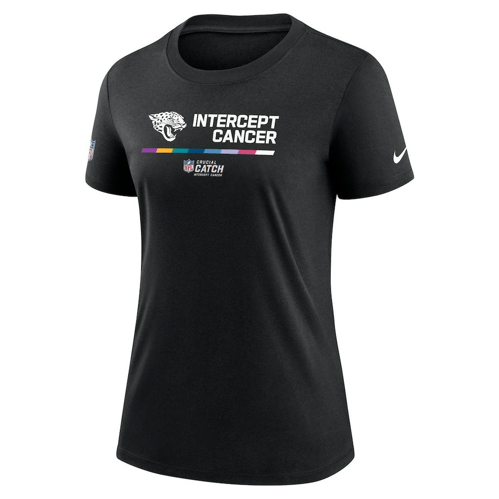 Jacksonville Jaguars Women's NFL Crucial Catch Performance T-Shirt - Black | Nike sale