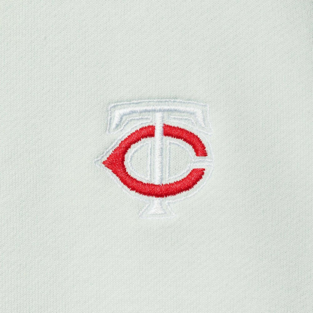 Minnesota Twins The Wild Collective Women's Two-Hit Quarter-Zip Pullover Top - Light Blue