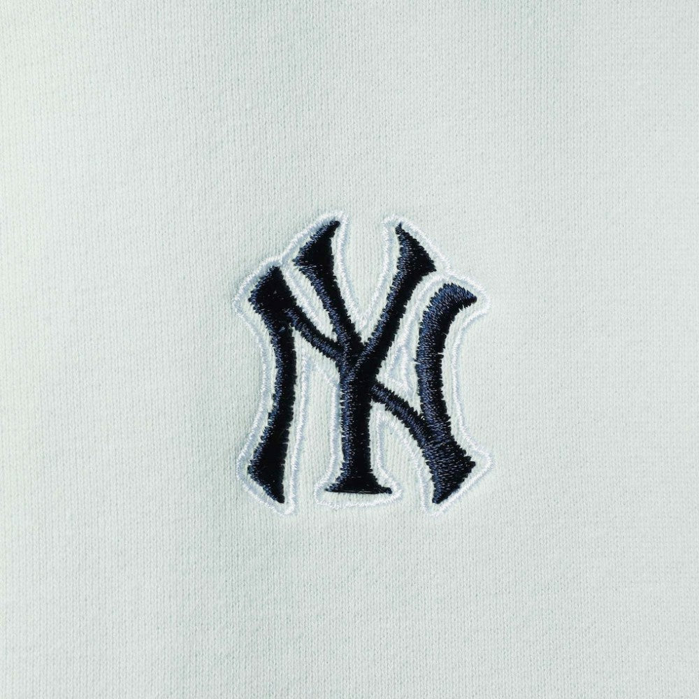 New York Yankees The Wild Collective Women's Two-Hit Quarter-Zip Pullover Top - Light Blue