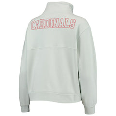 St. Louis Cardinals The Wild Collective Women's Two-Hit Quarter-Zip Pullover Top - Light Blue
