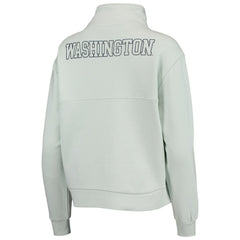 Washington Nationals The Wild Collective Women's Two-Hit Quarter-Zip Pullover Top - Light Blue