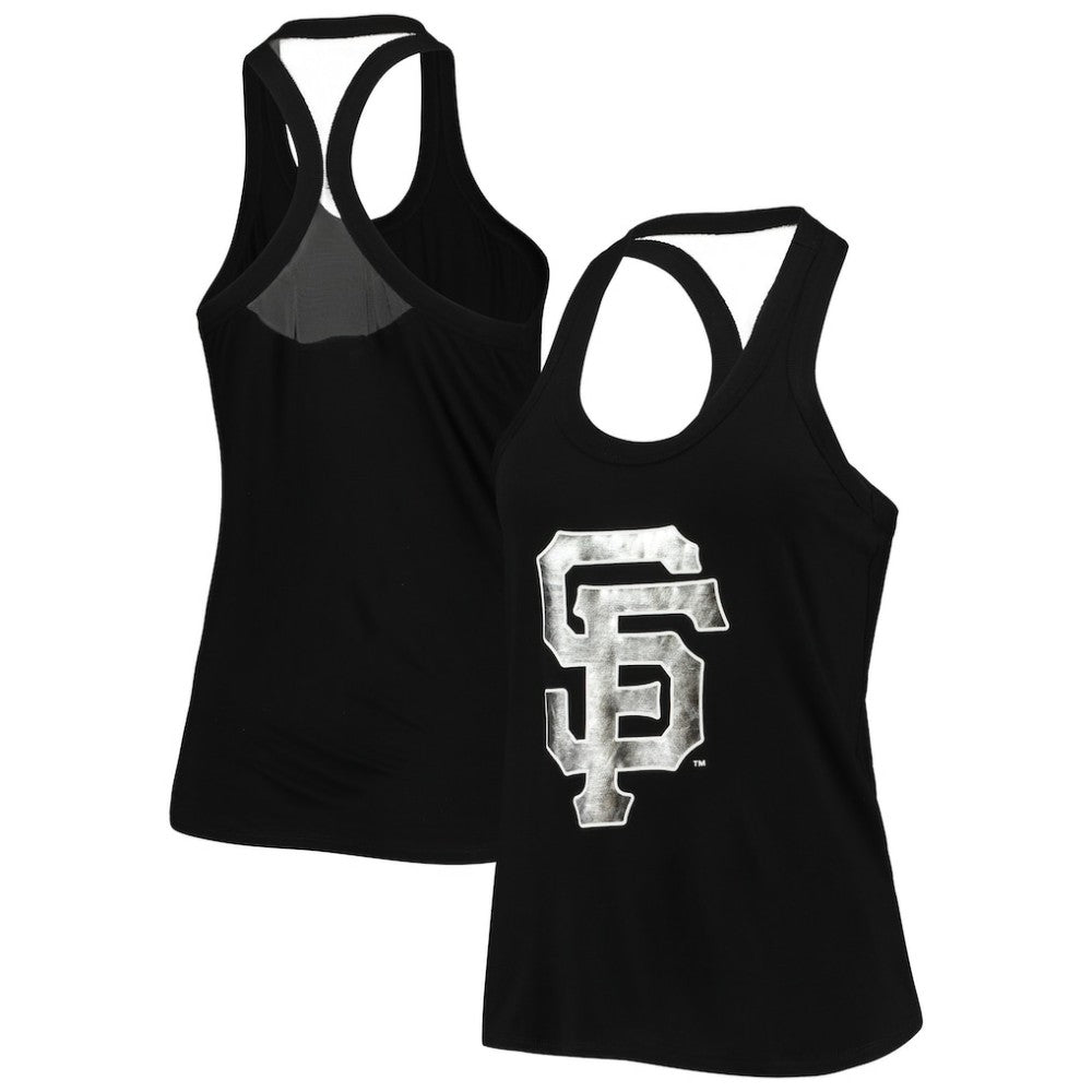 San Francisco Giants The Wild Collective Women's Tonal Athleisure Racerback Tank Top - Black