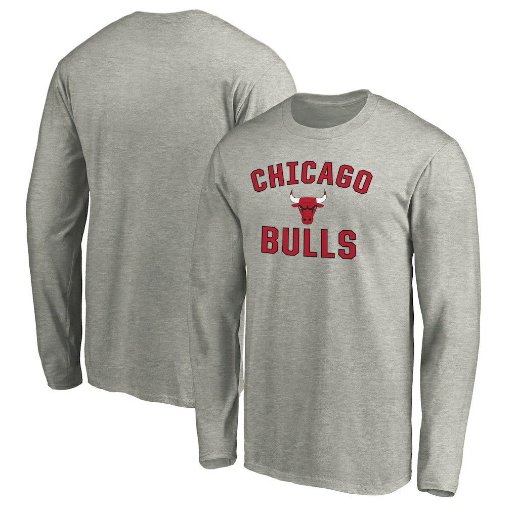 Chicago Bulls Victory Arch Long Sleeve T-Shirt sale - Heathered Gray shop