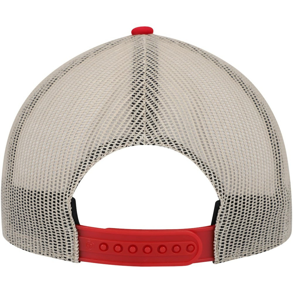 Washington Nationals Rawhide Trucker Snapback Hat - Red/Natural | 47 brand