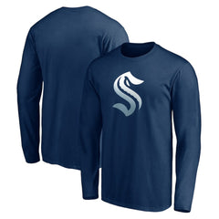 Seattle Kraken Gradient Logo Long Sleeve T-Shirt Deep Sea Blue