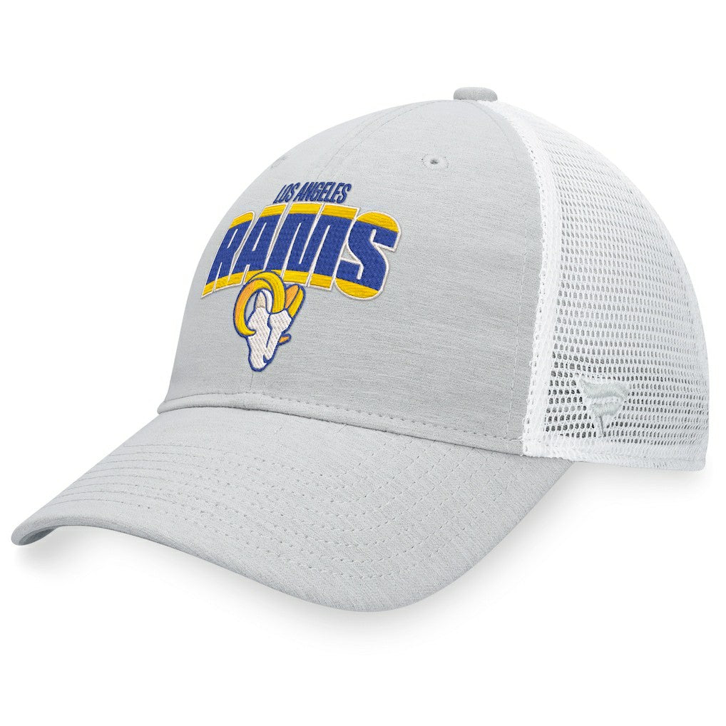 Los Angeles Rams Trucker Snapback Hat - Heather Gray/White discount