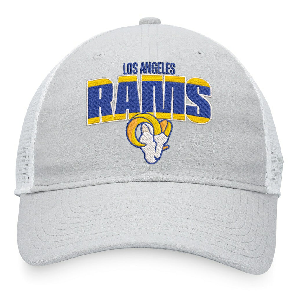 Los Angeles Rams Trucker Snapback Hat - Heather Gray/White discount