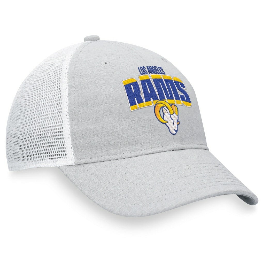 Los Angeles Rams Trucker Snapback Hat - Heather Gray/White discount
