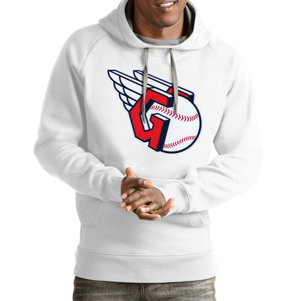 Cleveland Guardians Antigua Team Victory Pullover Hoodie - White