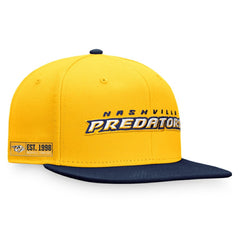 Nashville Predators Fanatics Iconic Color Blocked Snapback Hat Gold/Navy
