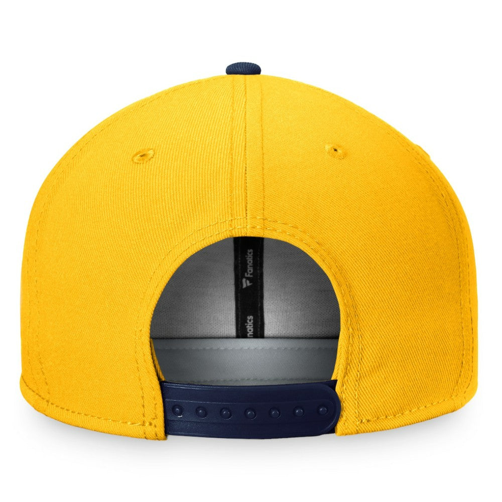 Nashville Predators Fanatics Iconic Color Blocked Snapback Hat Gold/Navy