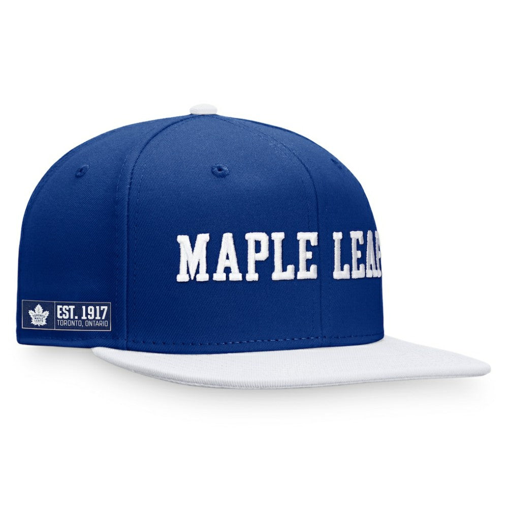 Toronto Maple Leafs Fanatics Iconic Color Blocked Snapback Hat Blue/White