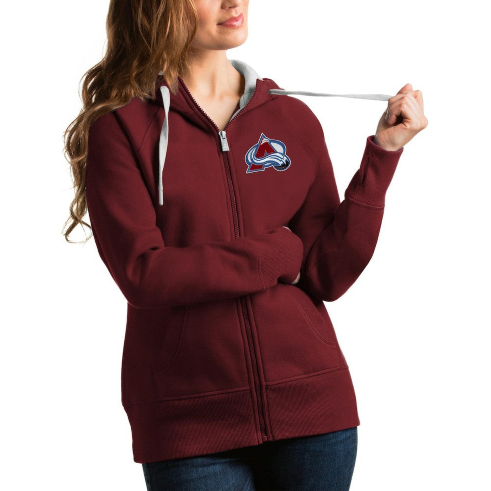 Colorado Avalanche Antigua Women's Victory Full-Zip Hoodie Burgundy