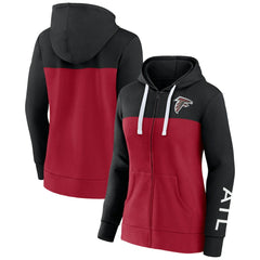 Atlanta Falcons Women's Take The Field Color Block Full-Zip Hoodie - Black/Red online