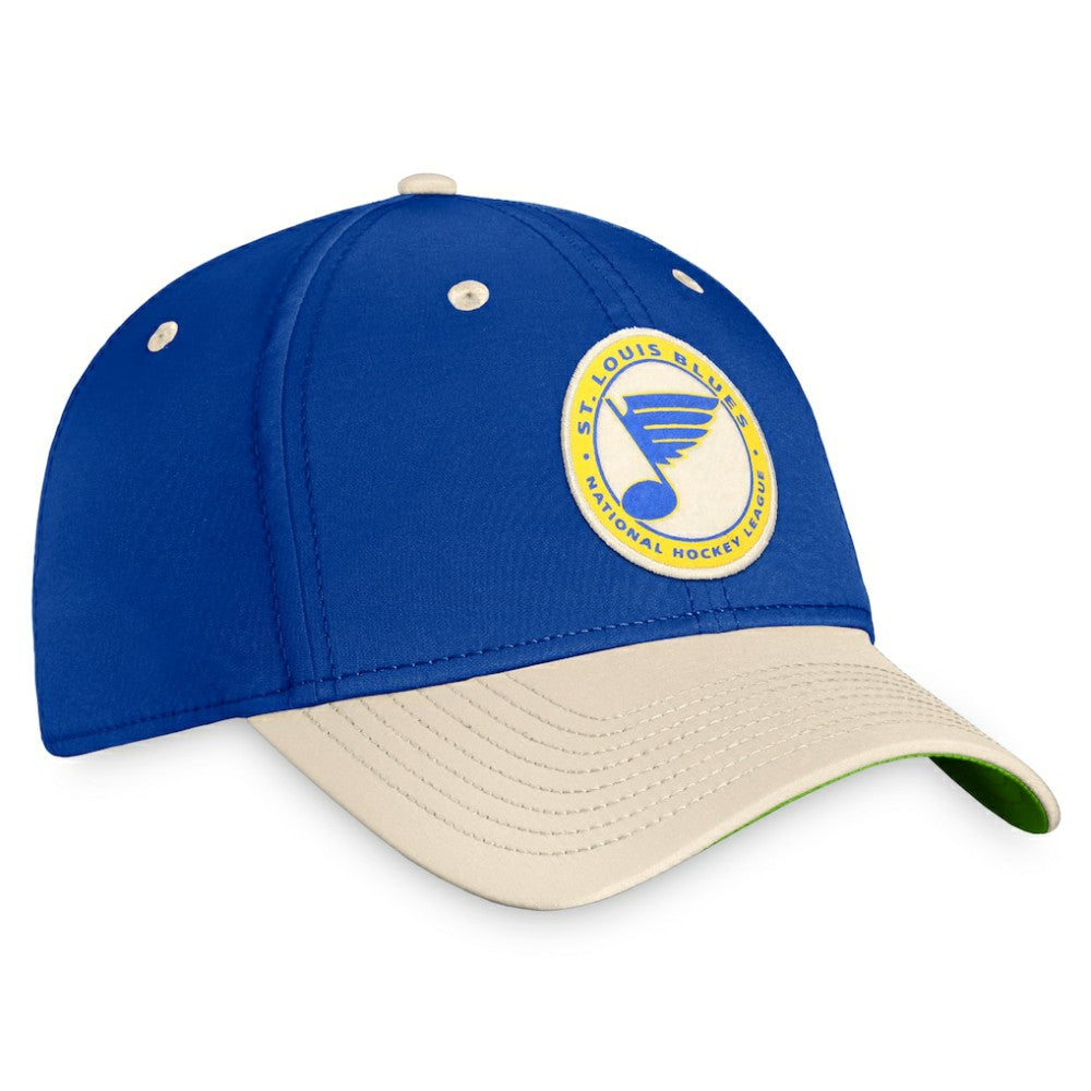 St. Louis Blues Fanatics True Classics Retro Flex Hat Royal/Khaki