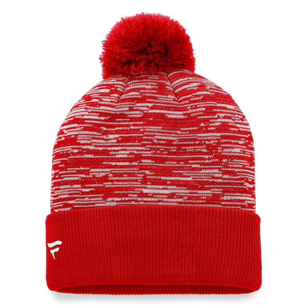 Chicago Blackhawks Fanatics Defender Cuffed Knit Hat with Pom Red