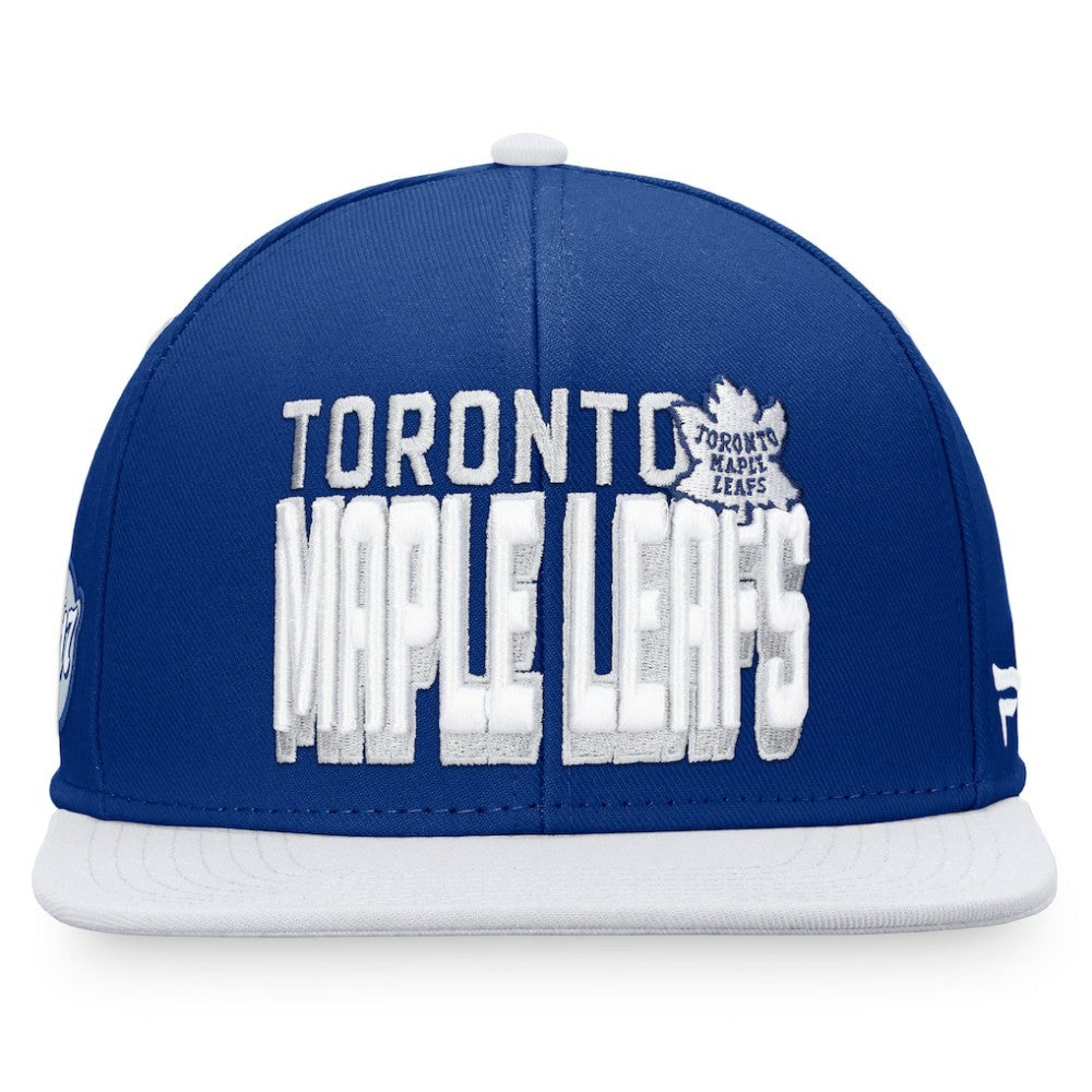 Toronto Maple Leafs Fanatics Heritage Retro Two-Tone Snapback Hat Blue/White