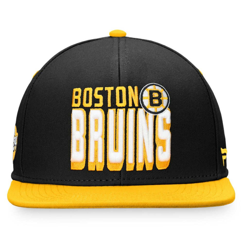 Boston Bruins Fanatics Heritage Retro Two-Tone Snapback Hat Black/Gold