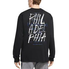 Philadelphia 76ers Courtside Established City Max90 Long Sleeve T-Shirt - Black | Nike online