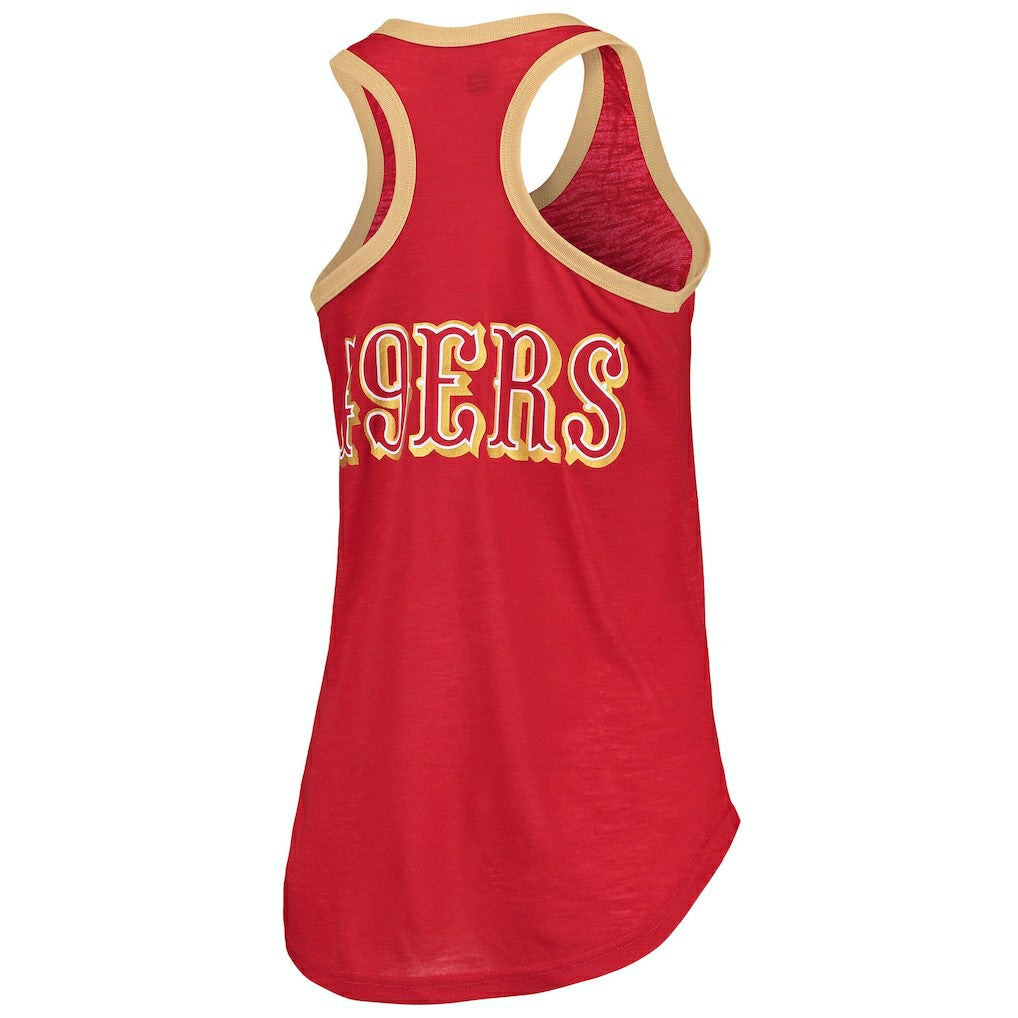 San Francisco 49ers G-III 4Her by Carl Banks Women's Tater Burnout Tank Top - Scarlet online
