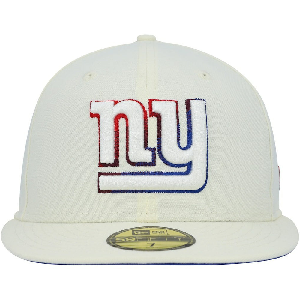 New York Giants New Era Chrome Color Dim 59FIFTY Fitted Hat - Cream cheap