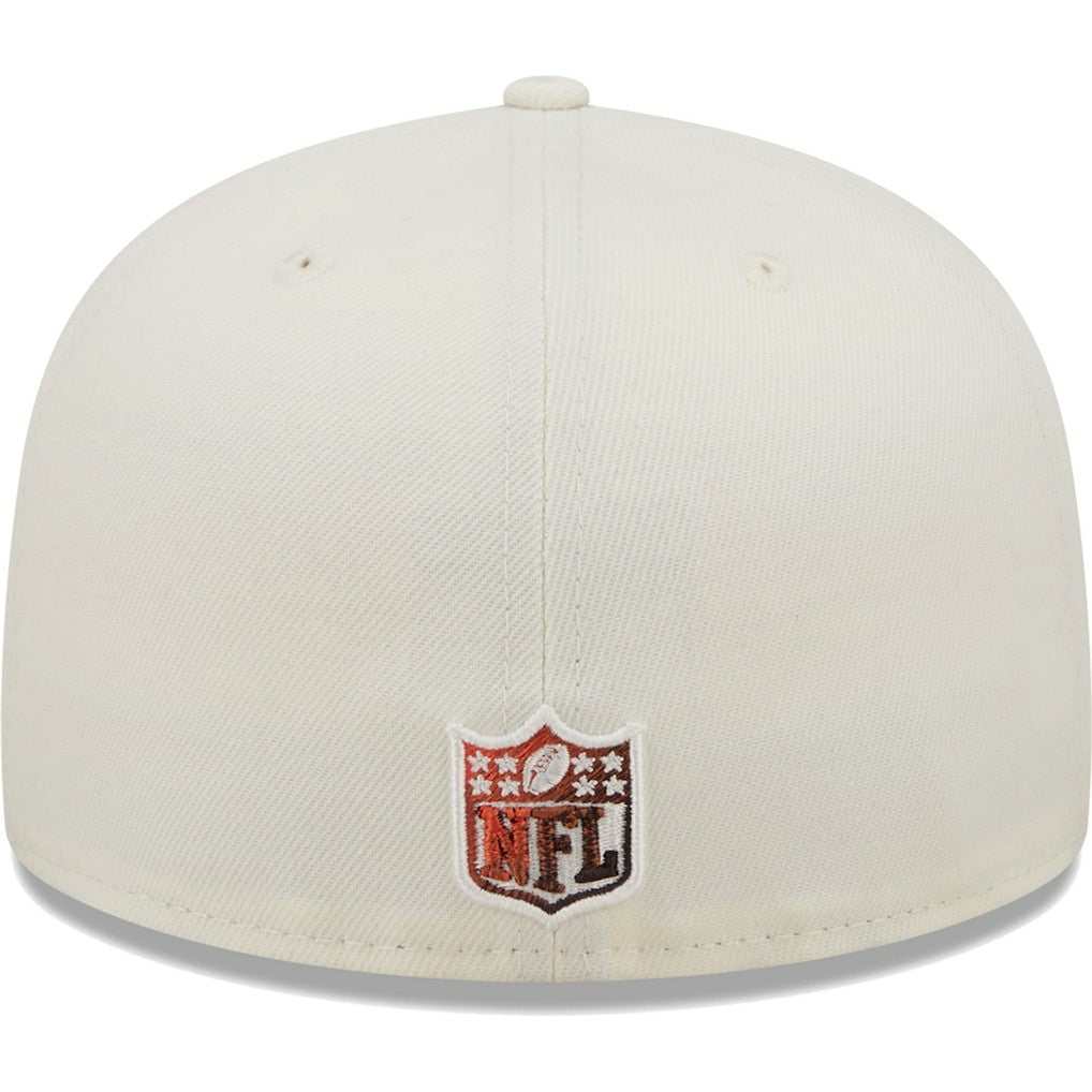 Cleveland Browns New Era Chrome Color Dim 59FIFTY Fitted Hat - Cream discount