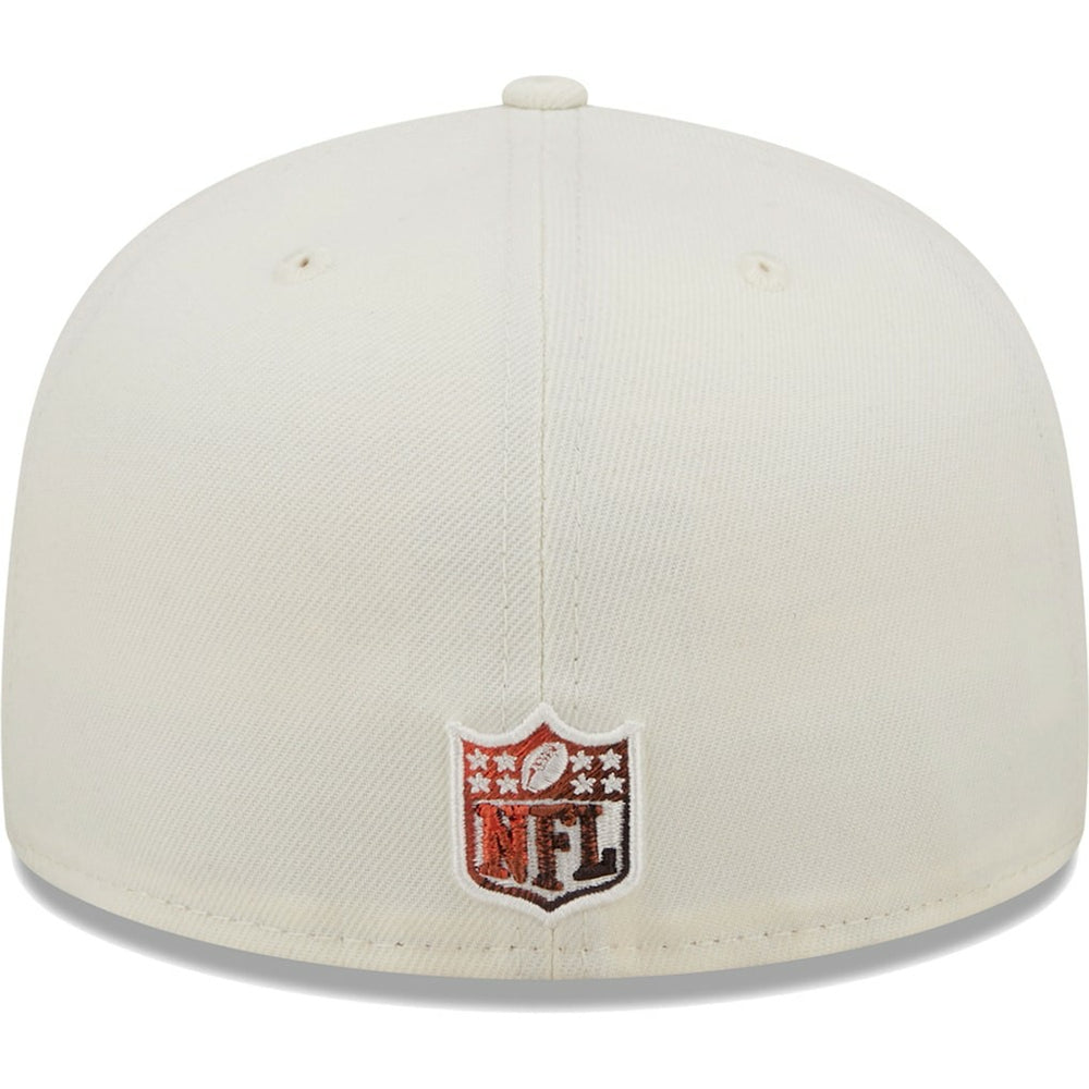 Cleveland Browns New Era Chrome Color Dim 59FIFTY Fitted Hat - Cream discount