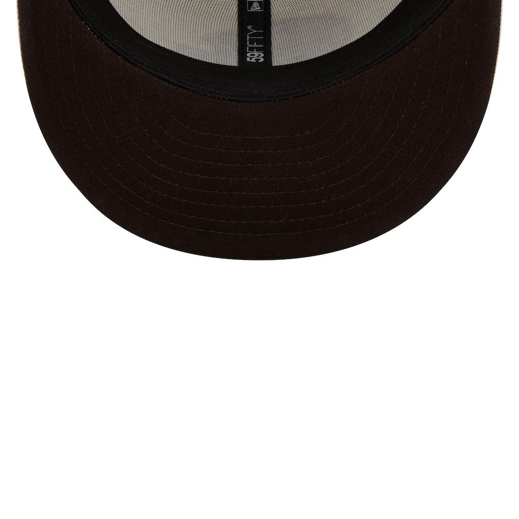 Cleveland Browns New Era Chrome Color Dim 59FIFTY Fitted Hat - Cream discount