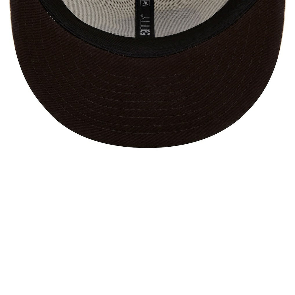 Cleveland Browns New Era Chrome Color Dim 59FIFTY Fitted Hat - Cream discount