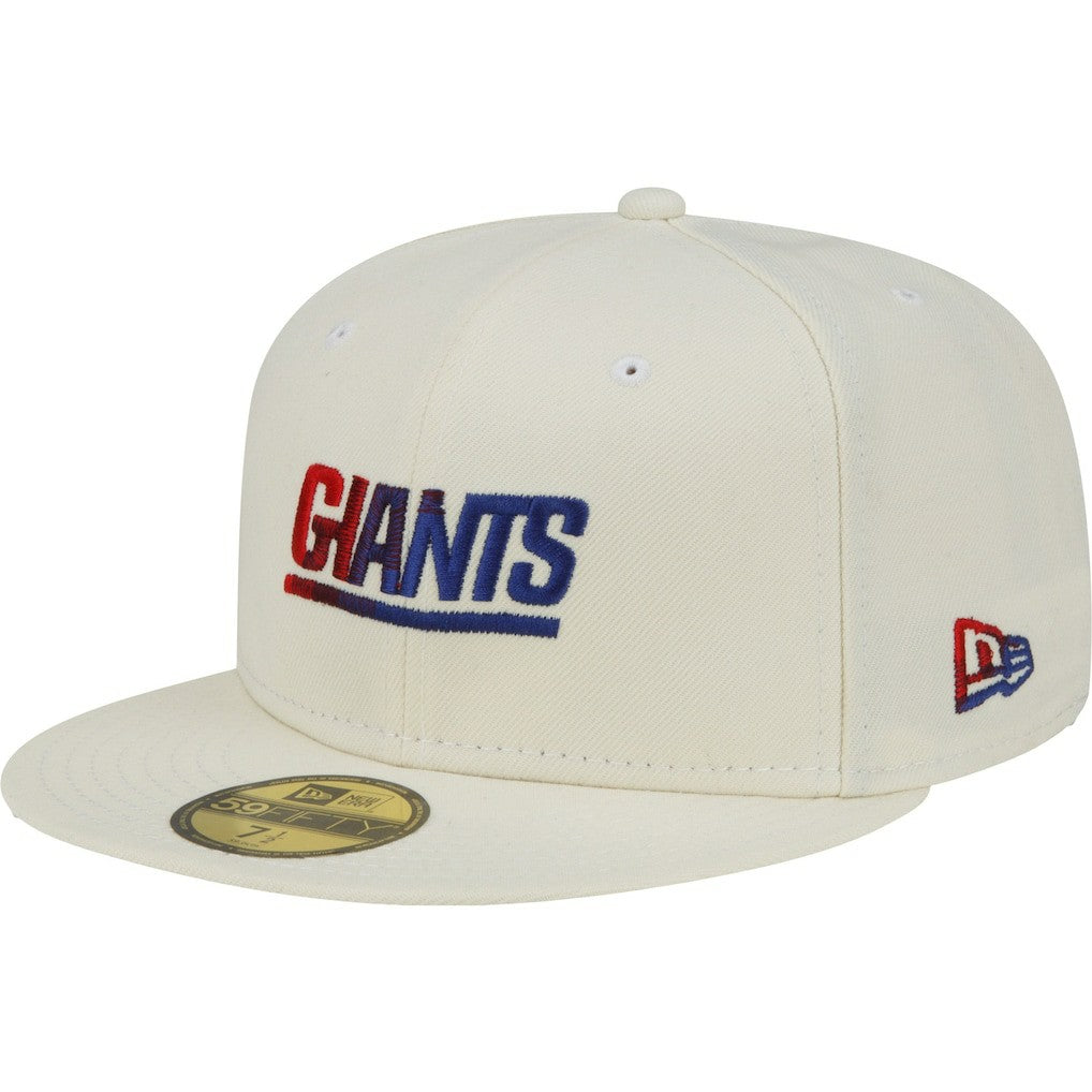 New York Giants New Era Chrome Color Dim 59FIFTY Fitted Hat - Cream on sale