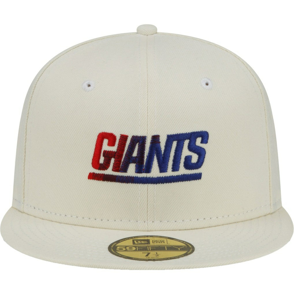 New York Giants New Era Chrome Color Dim 59FIFTY Fitted Hat - Cream on sale