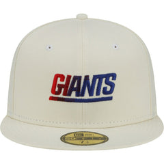 New York Giants New Era Chrome Color Dim 59FIFTY Fitted Hat - Cream on sale