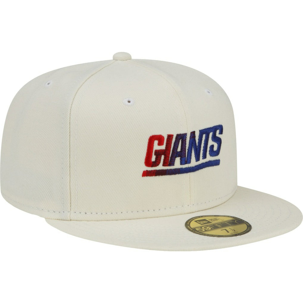 New York Giants New Era Chrome Color Dim 59FIFTY Fitted Hat - Cream on sale