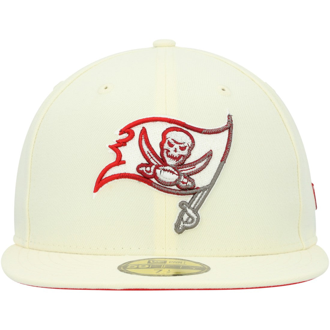 Tampa Bay Buccaneers New Era Chrome Color Dim 59FIFTY Fitted Hat - Cream sale