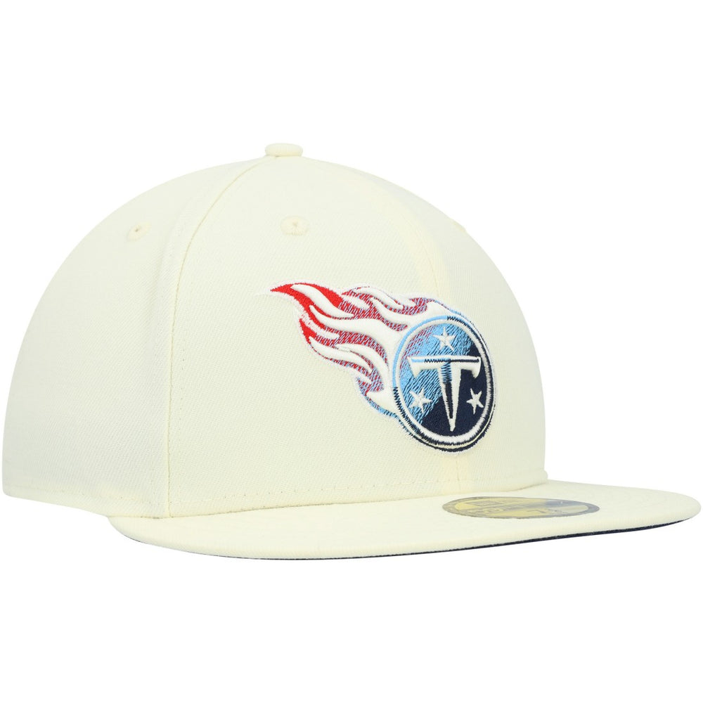 Tennessee Titans New Era Chrome Color Dim 59FIFTY Fitted Hat - Cream discount