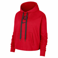 Toronto Raptors Women's Courtside Cropped Pullover Hoodie - Red | Nike shop