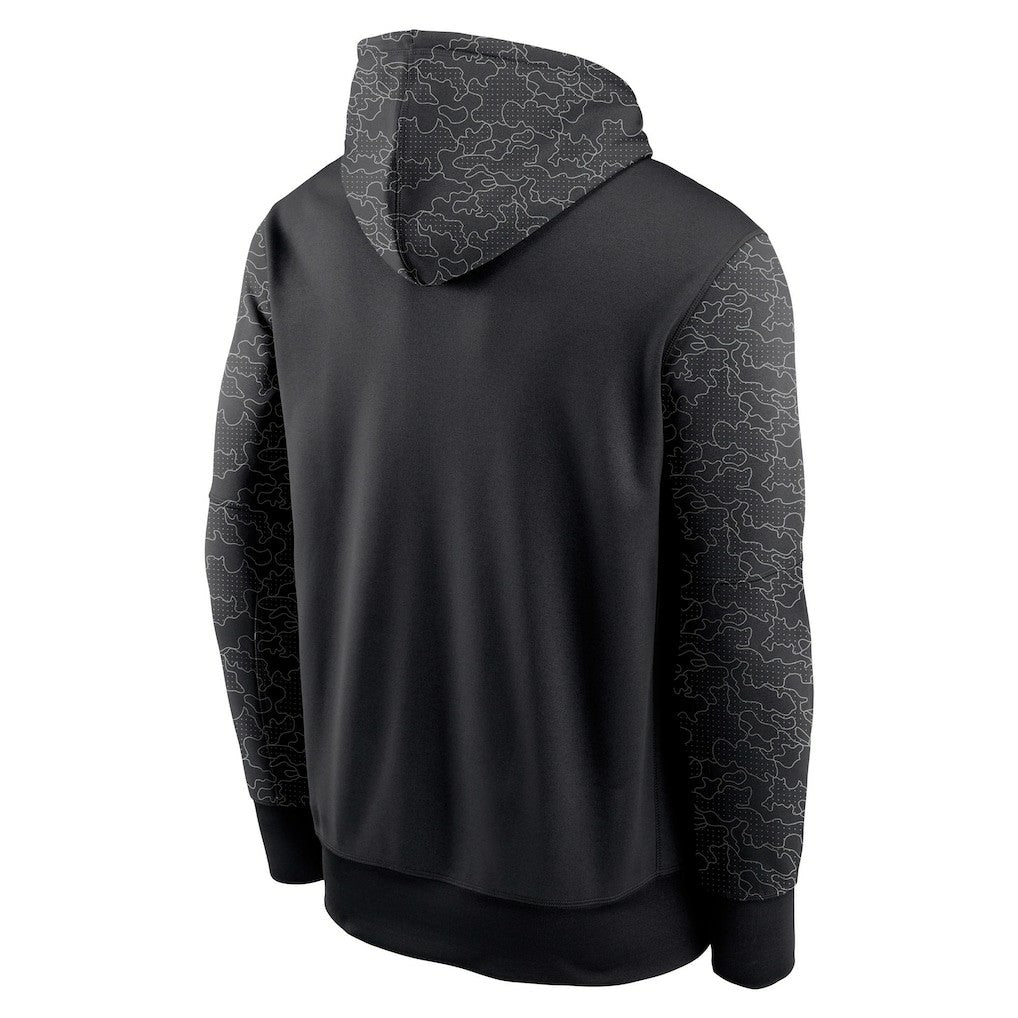 New Orleans Saints RFLCTV Chevron Pullover Hoodie - Black | Nike for sale