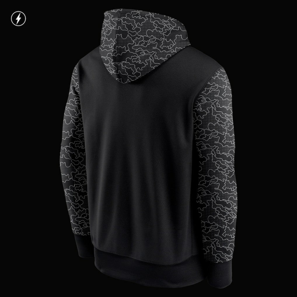 New Orleans Saints RFLCTV Chevron Pullover Hoodie - Black | Nike for sale