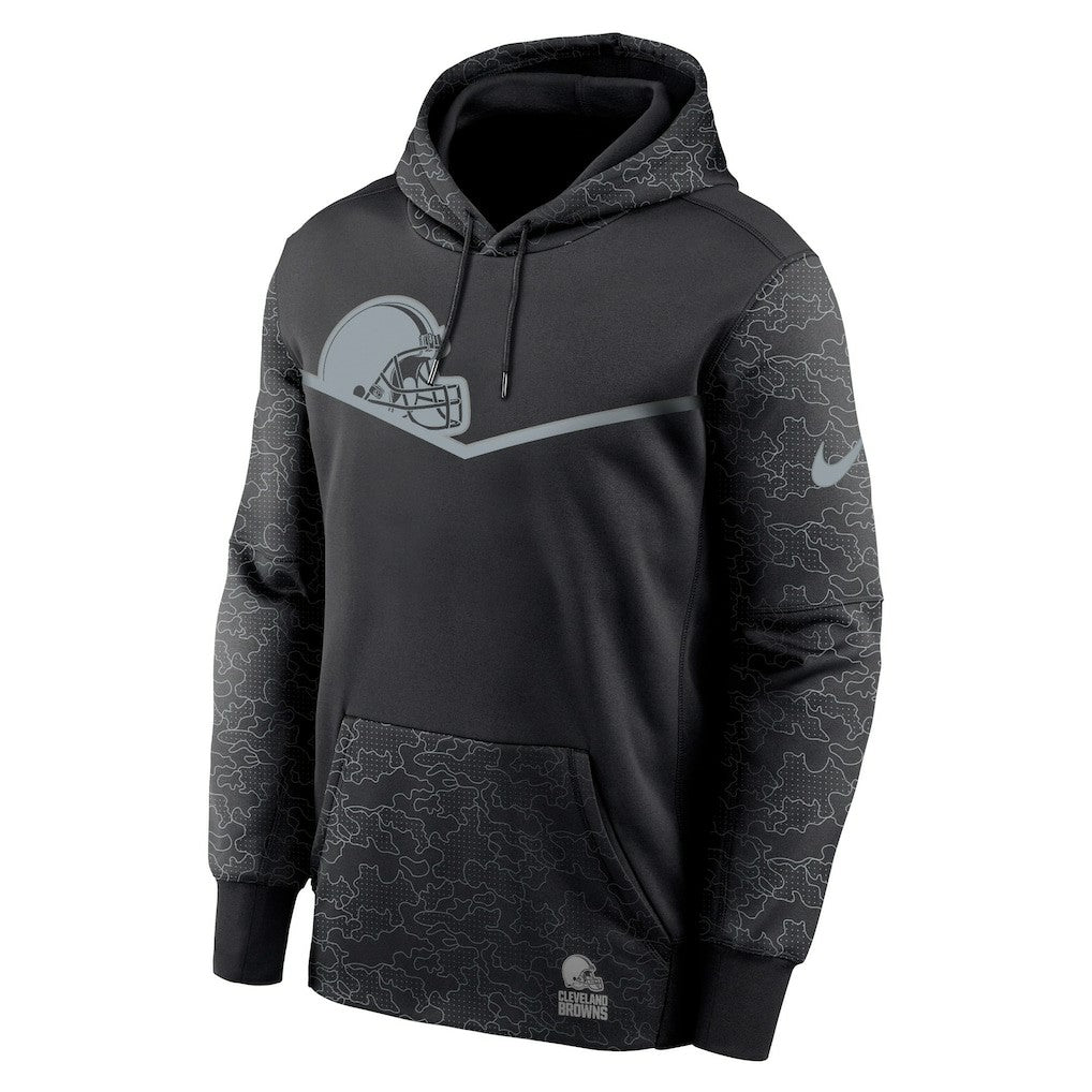 Cleveland Browns RFLCTV Chevron Pullover Hoodie - Black | Nike for sale